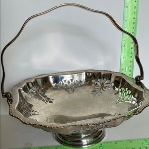 Elegant Silver Decorative Basket